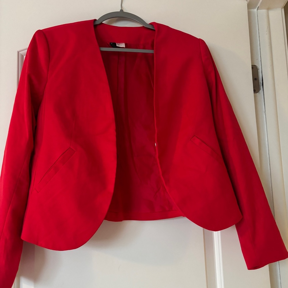 Divided Vibrant Red Blazer - Picture 2 of 5